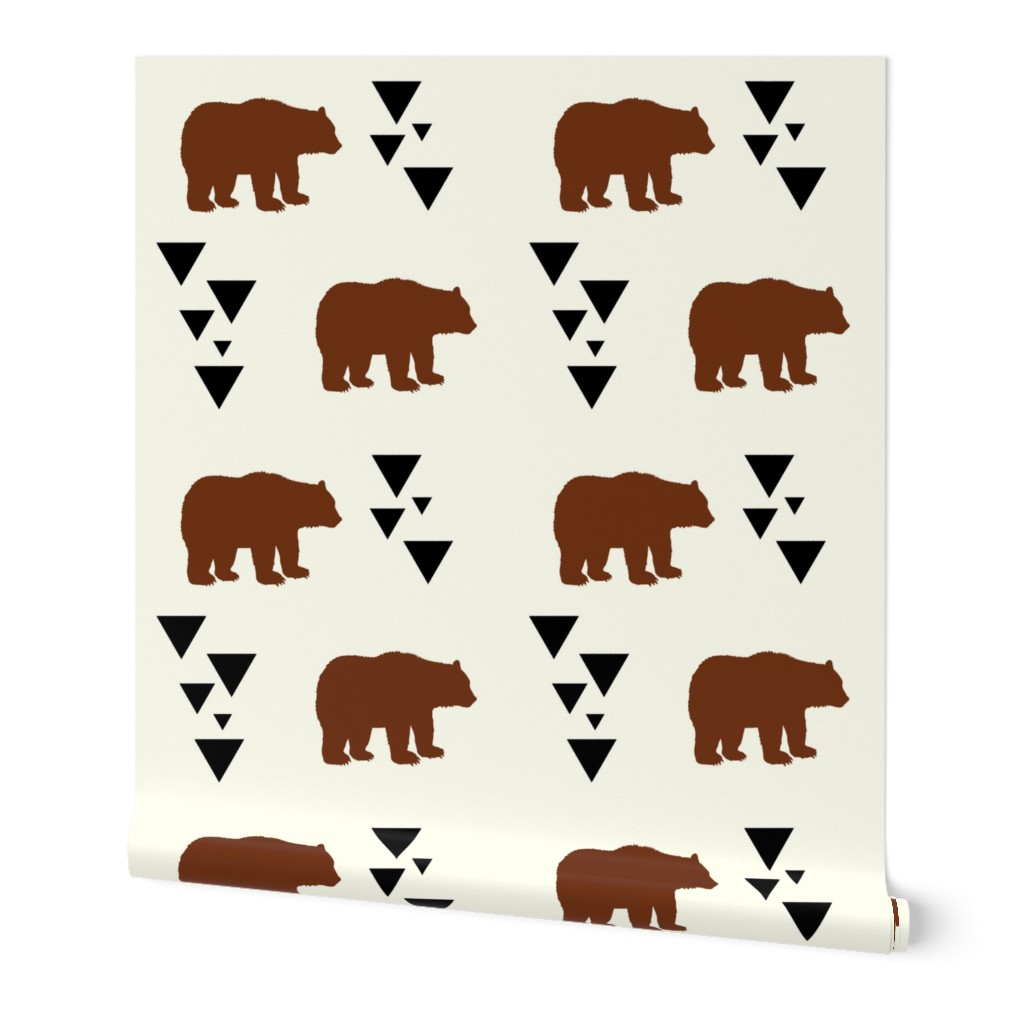 Geometric Bears - Brown Bears Black Triangles 