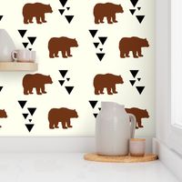 Geometric Bears - Brown Bears Black Triangles 