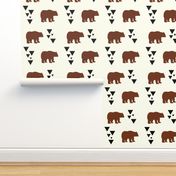 Geometric Bears - Brown Bears Black Triangles 