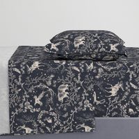 Winter Woodland Toile (black solid/burlap) LRG 