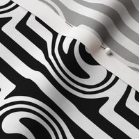 Black & White Swirly Stripes