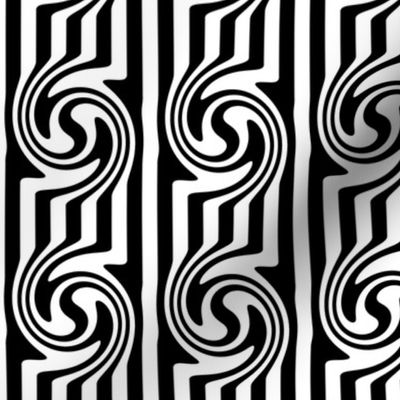 Black & White Swirly Stripes