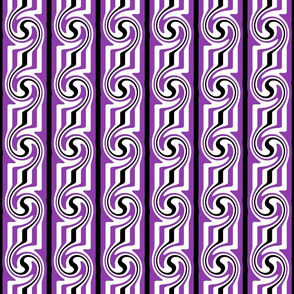 Purple and Black Swirly Stripes