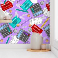 Accounting / Accountant Themed Pattern Purple