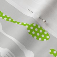 Cutlery Polka Lime