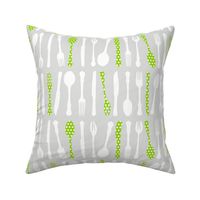 Cutlery Polka Lime