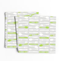 Cutlery Polka Lime