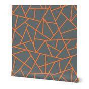 Abstract Geometric Tangerine on Shadow  Large