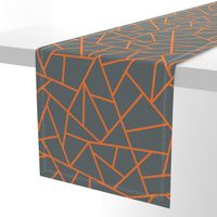 Abstract Geometric Tangerine on Shadow  Large