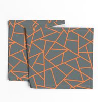 Abstract Geometric Tangerine on Shadow  Large