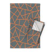 Abstract Geometric Tangerine on Shadow  Large