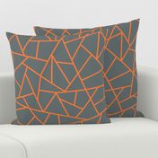 Abstract Geometric Tangerine on Shadow  Large