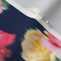 Garden Ikat -- Navy