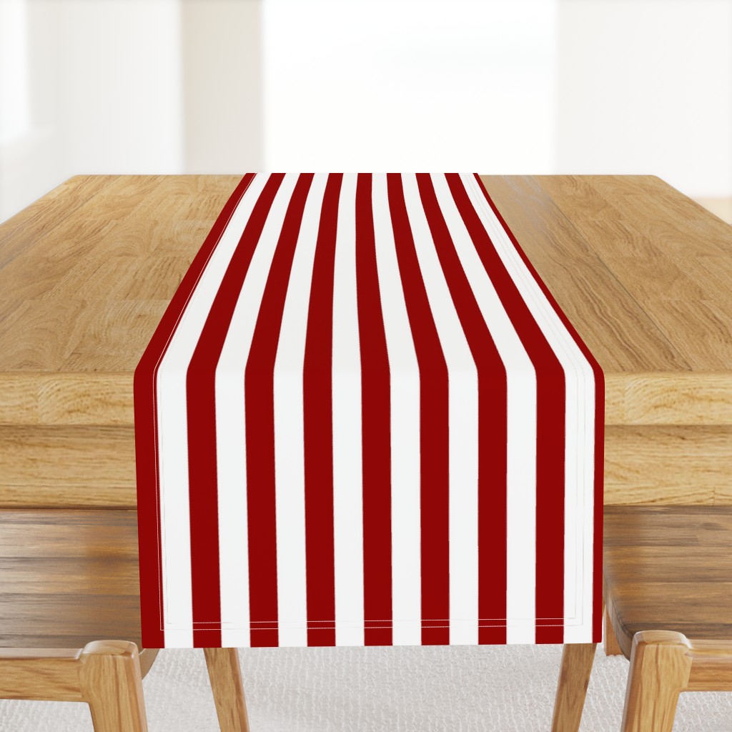 Nautical Red and White Vertical Stripes