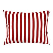 Nautical Red and White Vertical Stripes