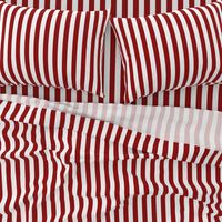 Nautical Red and White Vertical Stripes