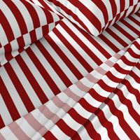 Nautical Red and White Vertical Stripes