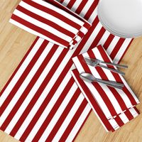 Nautical Red and White Vertical Stripes