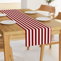 Nautical Red and White Vertical Stripes