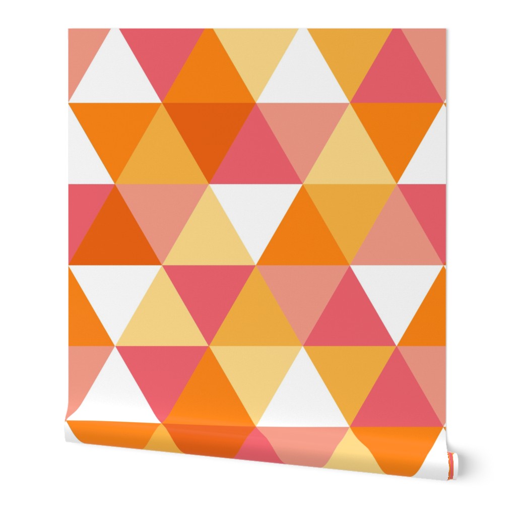 Triangle - girl orange and pink