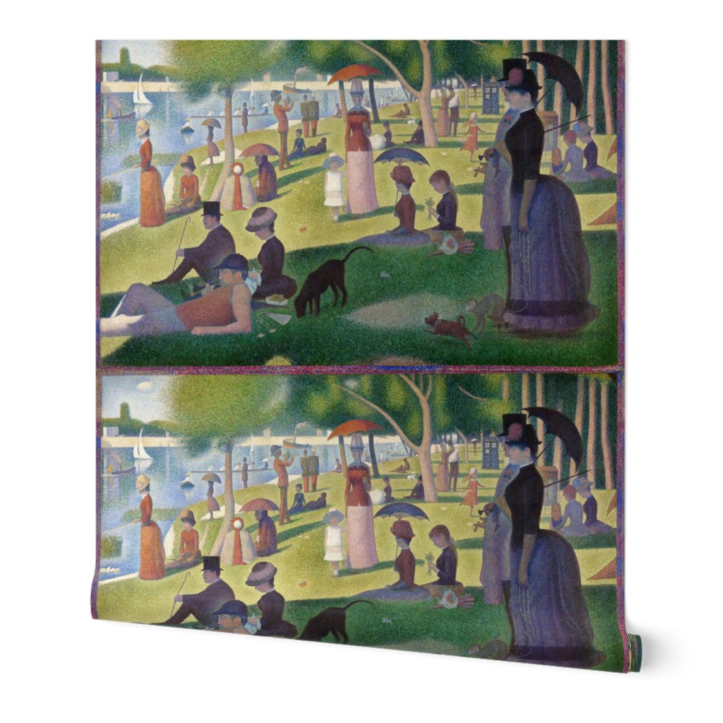 A Sunday Afternoon with a Blue Box - Georges Seurat - 1884 (large)