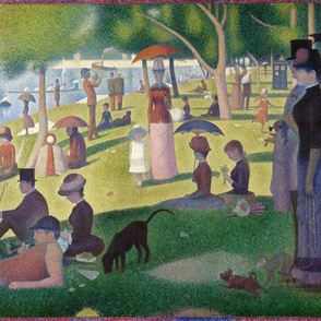 A Sunday Afternoon with a Blue Box - Georges Seurat - 1884 (large)