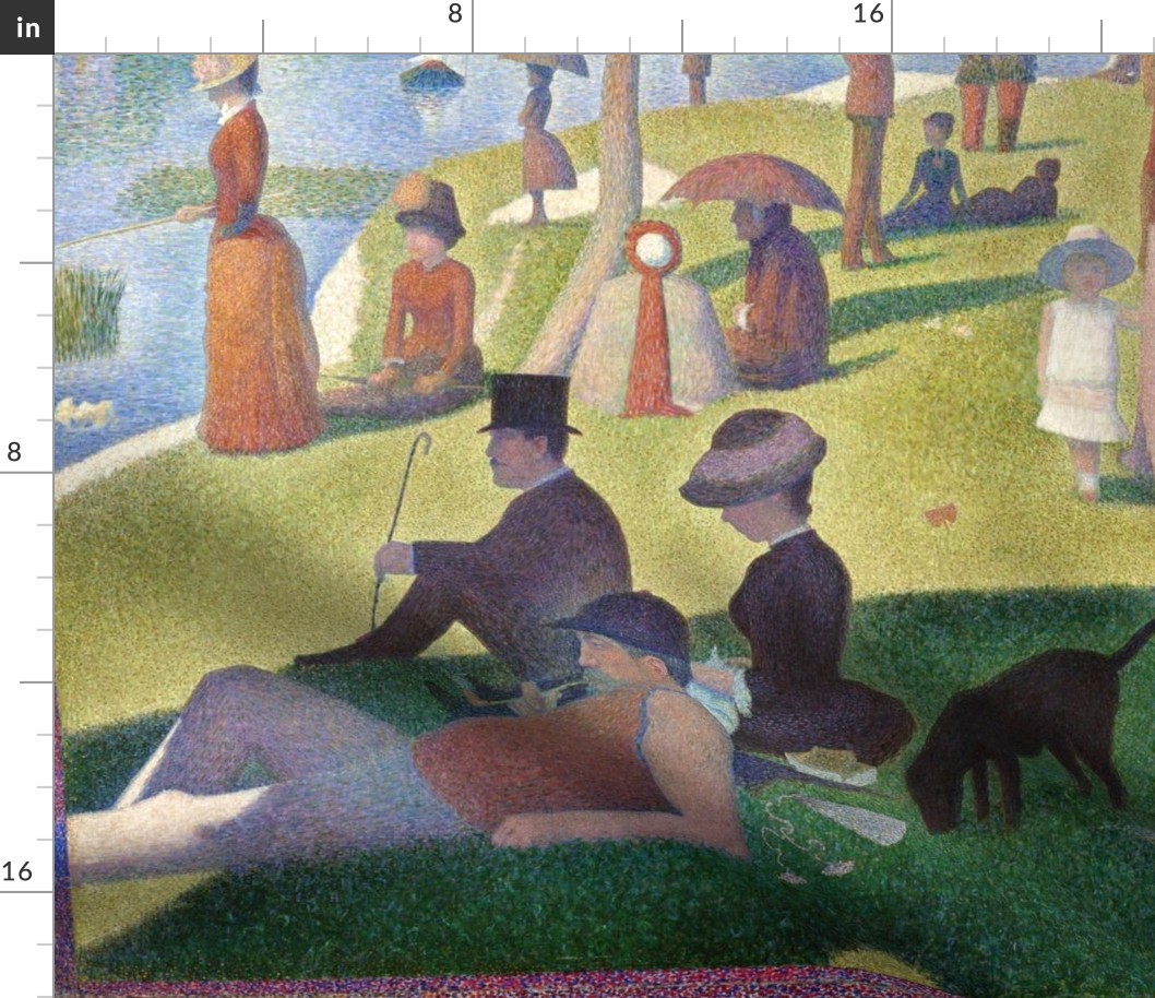 A Sunday Afternoon with a Blue Box - Georges Seurat - 1884 (large)