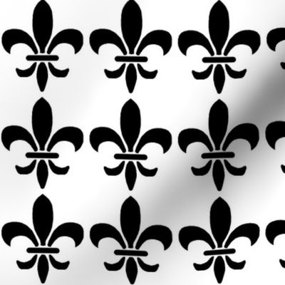 Black and white fleur de lis