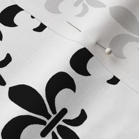 Black and white fleur de lis