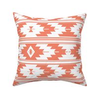 solid coral kilim