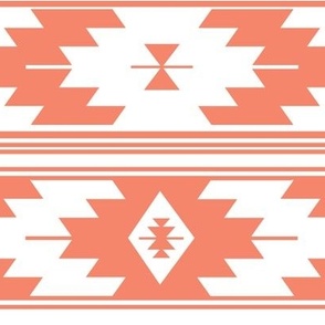 solid coral kilim