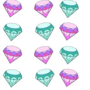 diamond in mint and purple