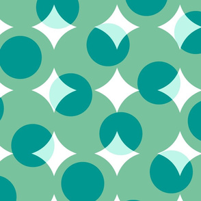 enormous halftone dots in surfer green