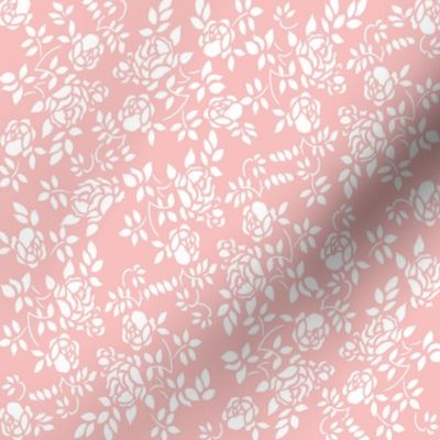 Elaine Rose Stencil in peony pink