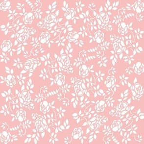 Elaine Rose Stencil in peony pink