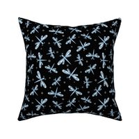 Dragonflies Pattern Blue and Black