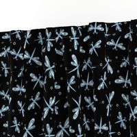 Dragonflies Pattern Blue and Black