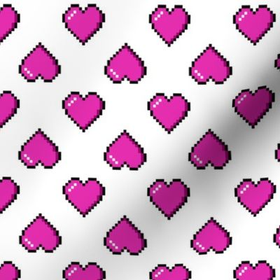 Pink Pixel Hearts