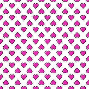 Pink Pixel Hearts