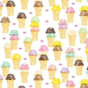 Here's the Scoop || hand-stamped ice cream cones