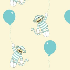 baby monkeys with balloons