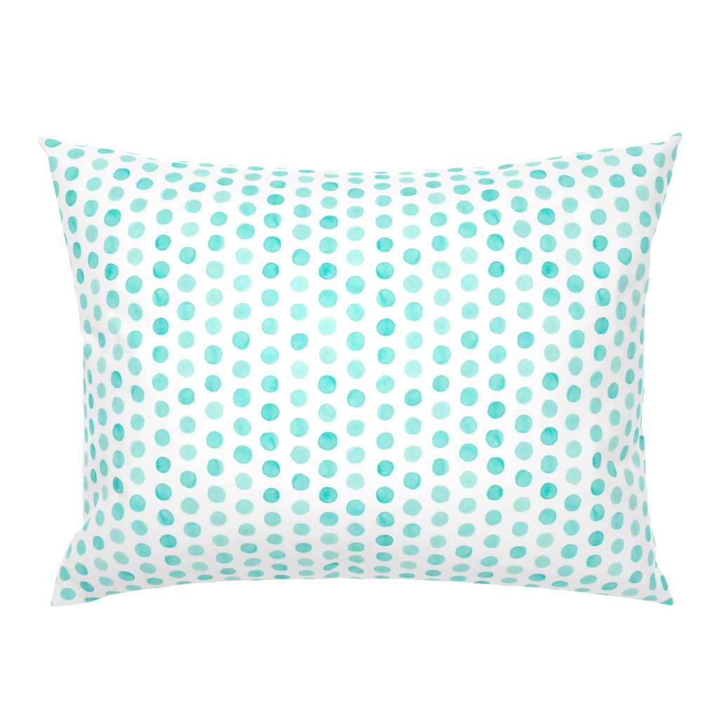 Watercolor Dots: Pale Turquoise