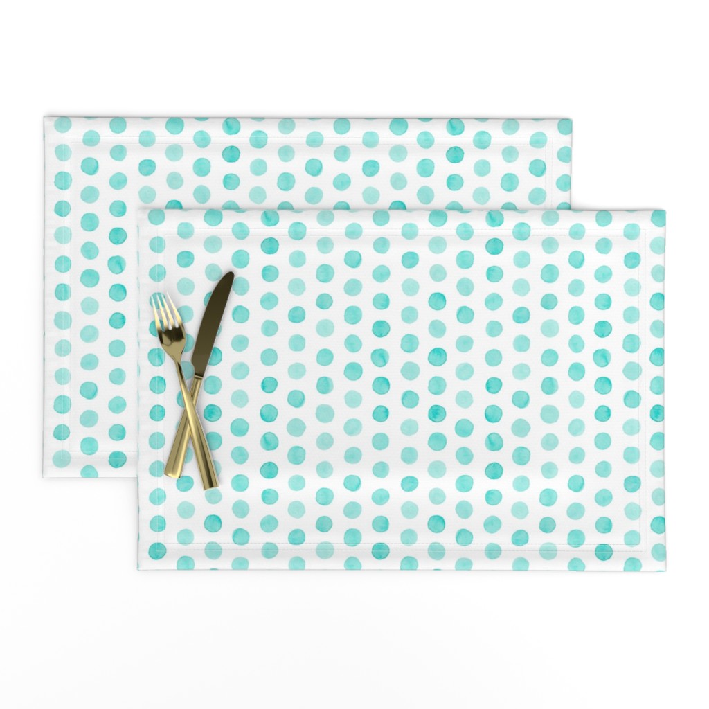 Watercolor Dots: Pale Turquoise