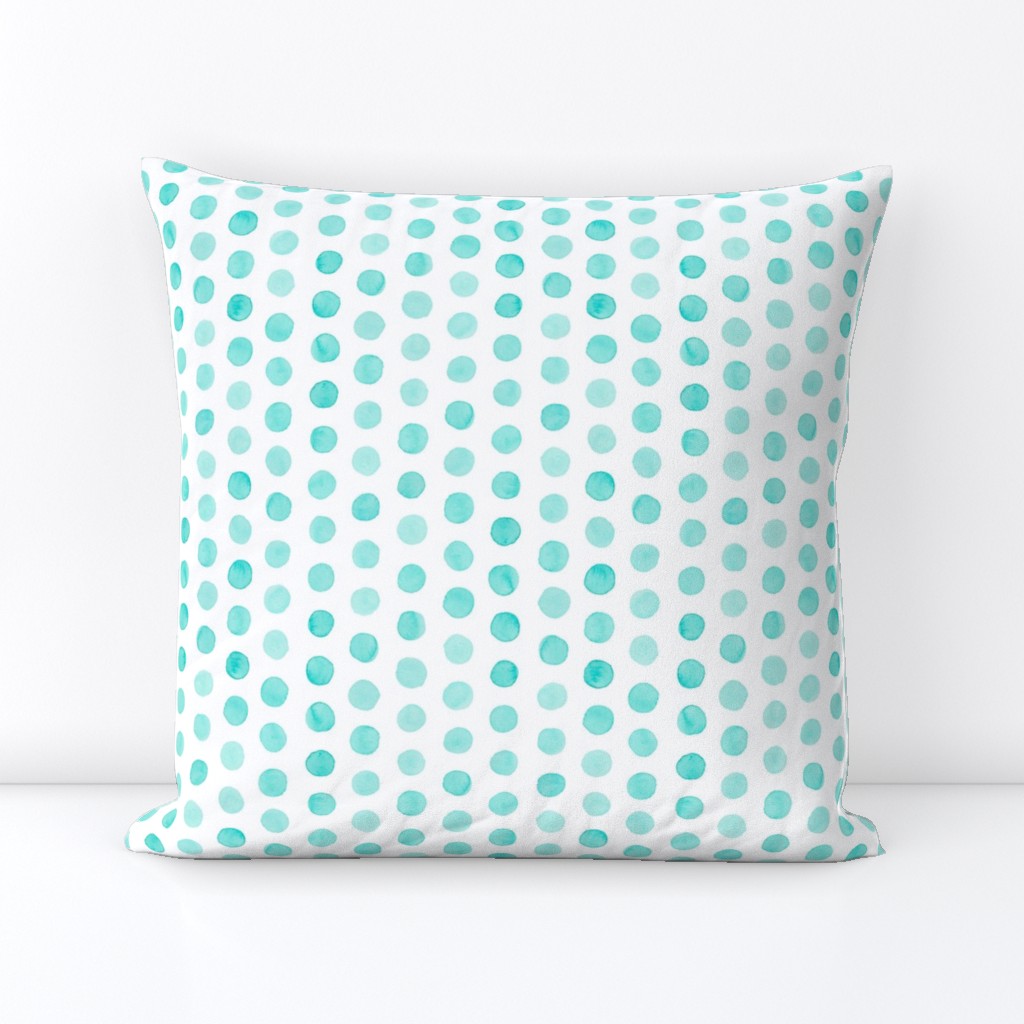 Watercolor Dots: Pale Turquoise