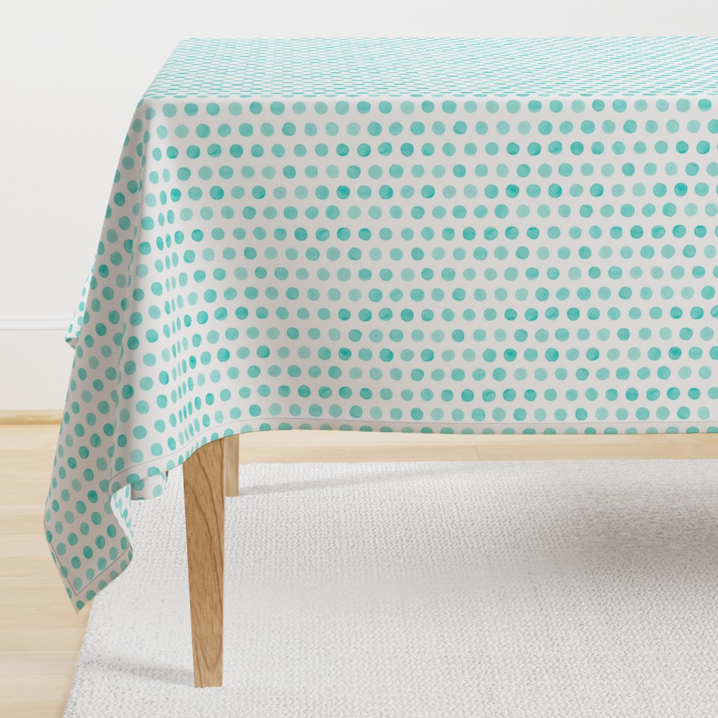 Watercolor Dots: Pale Turquoise