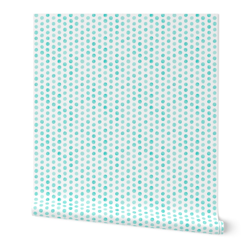 Watercolor Dots: Pale Turquoise