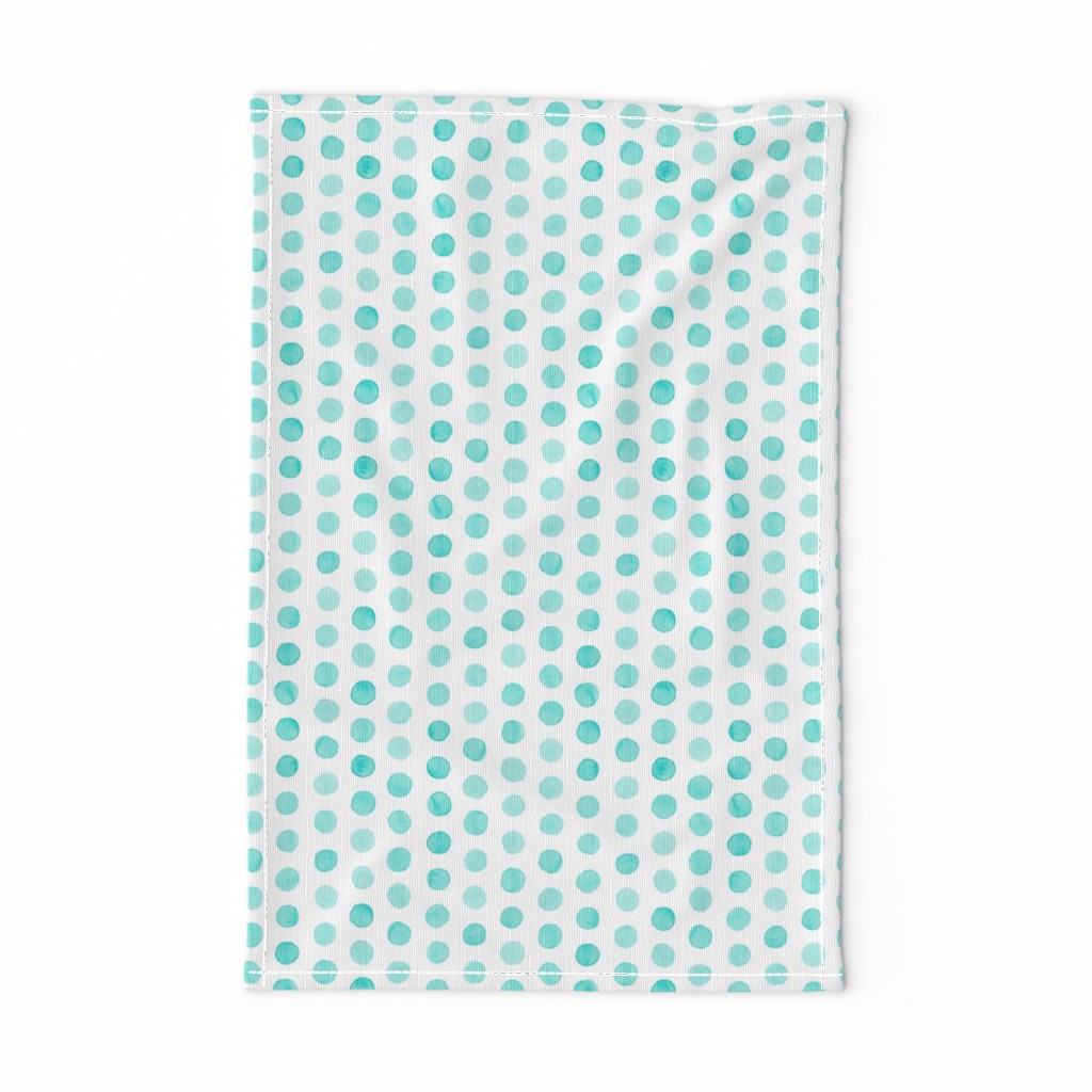 Watercolor Dots: Pale Turquoise