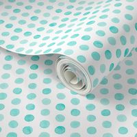 Watercolor Dots: Pale Turquoise