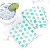 Watercolor Dots: Pale Turquoise