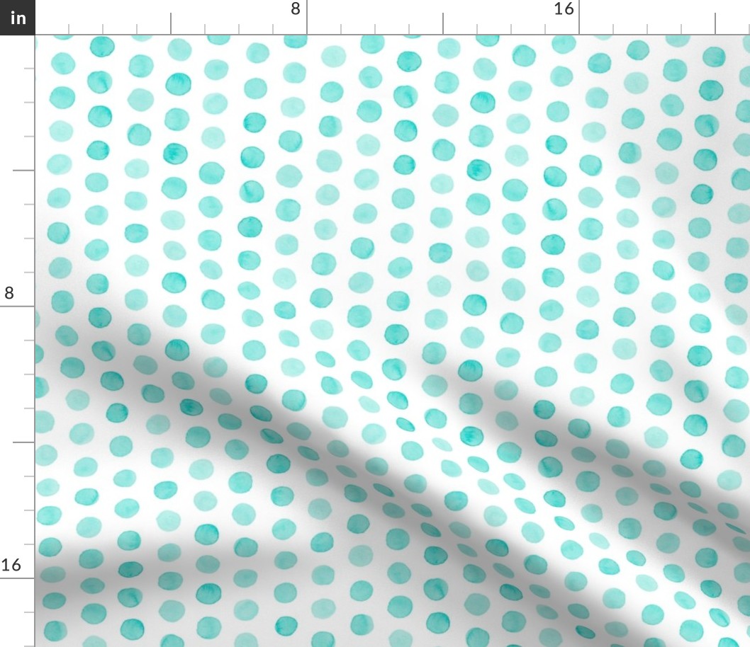 Watercolor Dots: Pale Turquoise